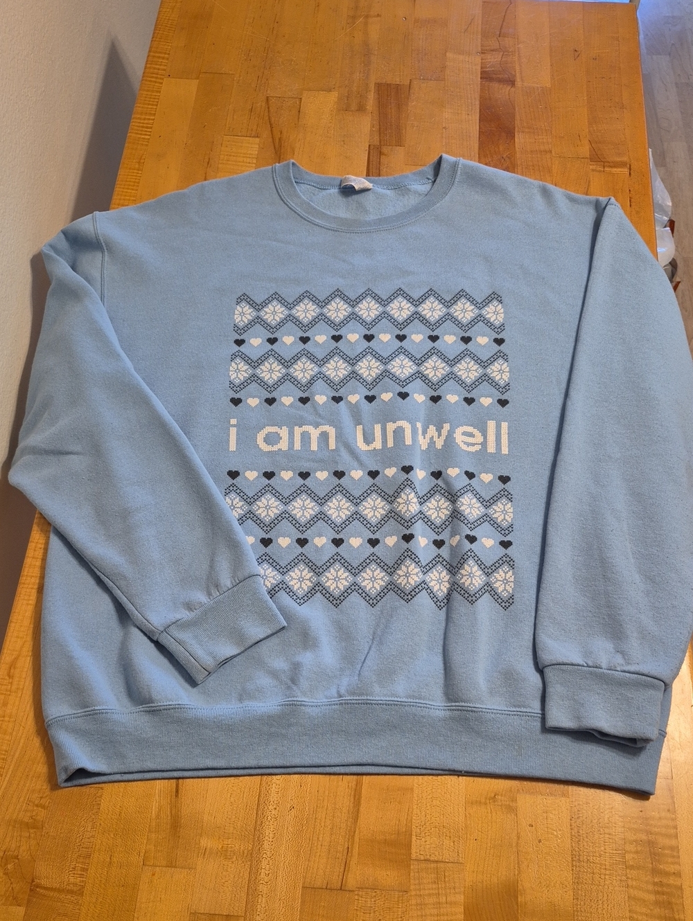 Barstool Sports Baby Blue Funny Christmas Sweater I Am Unwell